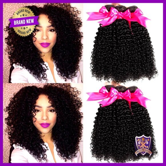 3 Bundles Brazilian Curly Human Hair Extensions 12 14 16 Inch main image 6